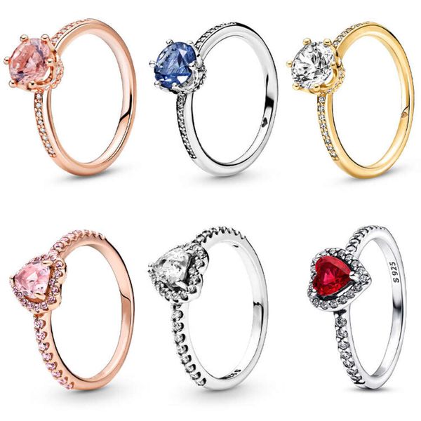 Bagues de Style coloré en émail pour femmes, bijoux originaux scintillants de mariage empilables, en forme de cœur, à la mode, offre spéciale