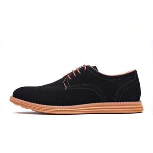 Hot Sale-England Trend Casual Schoenen Mannelijke Suede Oxford Lederen Jurk Schoenen Leren Brogue Mens Flats Schoenen voor Mannen