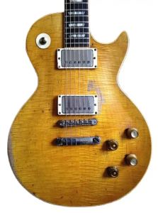 Hot Sale Factory Aged elektrische gitaar uit één stuk body en halsfrets binding