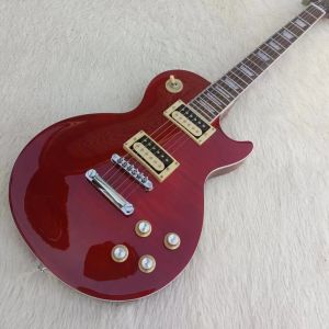 La fábrica caliente de la venta modificó el rojo brillante del final para requisitos particulares de la guitarra eléctrica de 6 secuencias