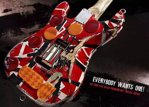 Eddie Van Halen reliquias versión 82 Guitarra eléctrica Fran-ken / Raya blanca y negra / Envejecido pesado / Envío gratis