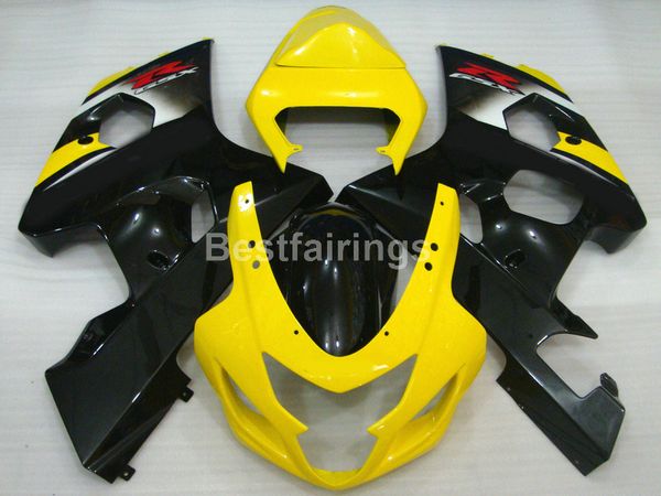 Offre spéciale carénage kit pour SUZUKI GSXR600 GSXR750 2004 2005 jaune noir GSXR 600 750 K4 K5 carénages RR50