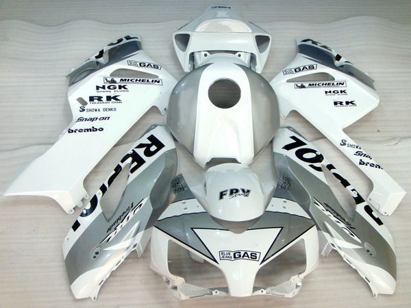 Carénages de vente chaude pour Honda CBR1000RR 2004 2005 kit de carénage de moulage par injection blanc argent CBR 1000 RR 04 05 QQ37