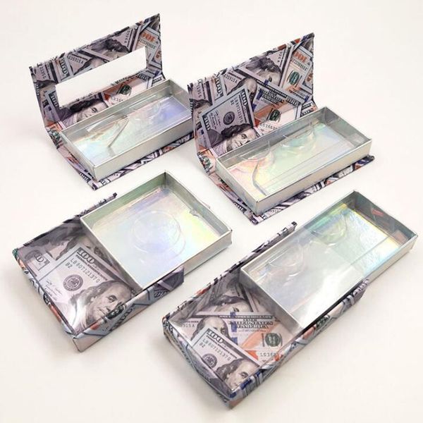 Mink Cils Box Dollars US Dollars Emballage Emballage vide sans argent Emballage