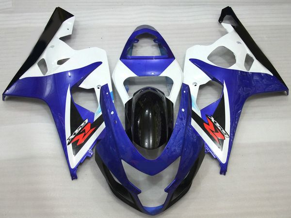 Gran oferta kit de carenado para SUZUKI GSXR600 GSXR750 04 05 K4 posventa GSX-R600/750 2004 2005 juego de carenados blanco azul negro ZZ56