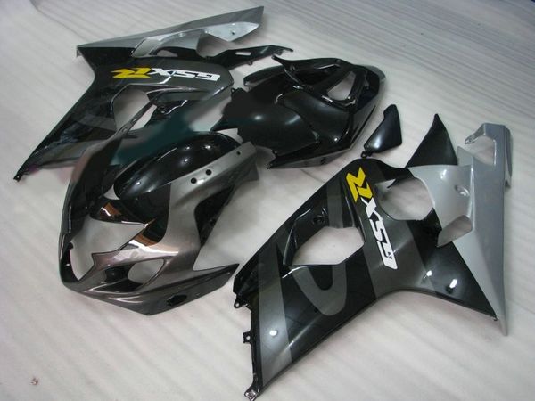 Heißer Verkauf Verkleidungsset für Suzuki GSXR600 GSXR750 04 05 K4 Aftermarket GSX-R600/750 2004 2005 weiß schwarz silber Verkleidungsset GT60