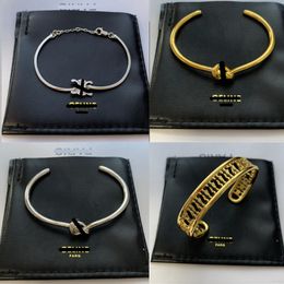 Hot Sale Fashion Designer Nieuwe Celi Bangle Paris Personality Classic Brand Bracelets For Women 18K Gold Gold Cuff Bracelet Valentine Party Gift
