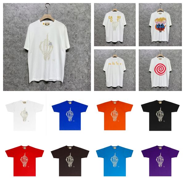 Venta caliente Moda Galleriesy camisa Camisetas para hombre departamentos Diseñador Imprimir Calle Ropa de manga corta Hombres Mujeres Camisetas Algodón Camisa casual