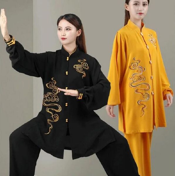 Vêtements Tai Chi de Style chinois pour hommes et femmes, costumes de Kung Fu brodés, ensembles de costumes d'arts martiaux de printemps et d'automne, offre spéciale