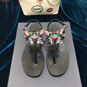 Vente chaude-mode nouvelles sandales femmes coupe-orteils, sandales à chevrons et nœuds en cristal taille noir et blanc 35-40