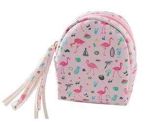 Hot koop flamingo tas vormige sleutelhanger munten portemonnee rits kleine portemonnee mode sleutelhanger handtas portemonnee mini kinderen geld etui