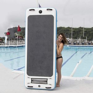 2,5x1x0,2 m plataforma flotante personalizada Air Ponton inflable agua Yoga colchón Fitness Mat Pock piscina a granel