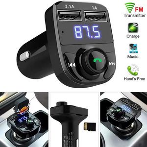Offre spéciale FM50 X8 transmetteur FM modulateur Aux Kit de voiture Bluetooth mains libres récepteur Audio de voiture lecteur MP3 avec Charge rapide 3.1A double USB voiture C avec boîte
