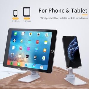 Vente chaude Pliant Bureau Téléphone Stand Titulaire Pour iPhone iPad Universel Portable Pliable Étendre En Métal De Bureau Tablette Table Stand DHL 20 pcs