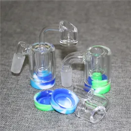 Hookah Glass Ash Catcher Bowls con macho 14 mm Joint Bubbler Ashcatcher bong ashcatchers Contenedor de cera de silicona