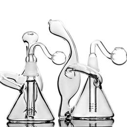 Bécher en verre Bong conduites d'eau narguilésBongs d'eau concentrés plates-formes pétrolières Dabber Bubber avec bécher de 14mm