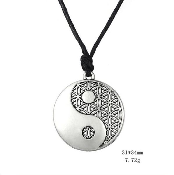 Collier avec pendentif Yin Yang plaqué or et argent, pour hommes et femmes, taiji chinois, huit diagrammes, collier pour Couples, offre spéciale