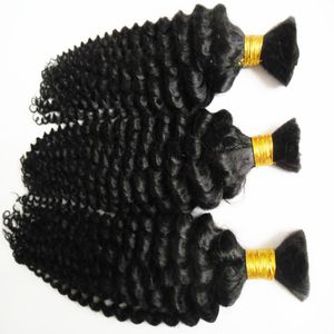 Offre spéciale grade 6a non transformés brésiliens vague profonde cheveux humains en vrac pour tresser 300g cheveux noirs naturels