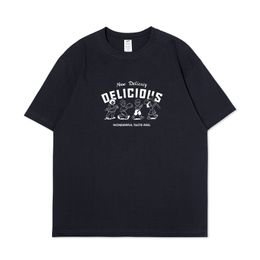 Hot Sale grafische T -stukken voor mannen Tops Casual Letter Short Sleeve Letter Gedrukt Pure Cotton T Shirts Nieuwe stijlen T -stuk Round Neck Drukafdruk Graphic oversized paar Tops