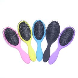 10 unids/lote cepillo peine para el cabello salón desenredante niños suaves mujeres hombres peines mojado seco cerdas mango