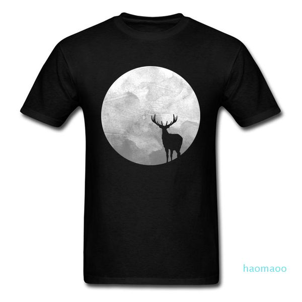 Vente chaude-Hallowmas Noël Blood Moon Elk T-shirts Femmes Hommes T-shirts drôles T-shirts personnalisés T-shirts animaux de cerf Impression