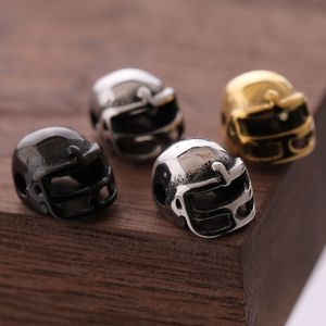 Handgemaakte DIY Sieraden Charm 10 * 8mm Goud / Zilver / Black Geplated Metal Baseball Helm Charms