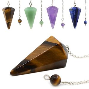 Hot Koop Hexagonal Column Quartz Kettingen Hangers Mode Natuursteen Bullet Roze Healing Crystal Hanger Ketting Voor Vrouwen Mannen Sieraden