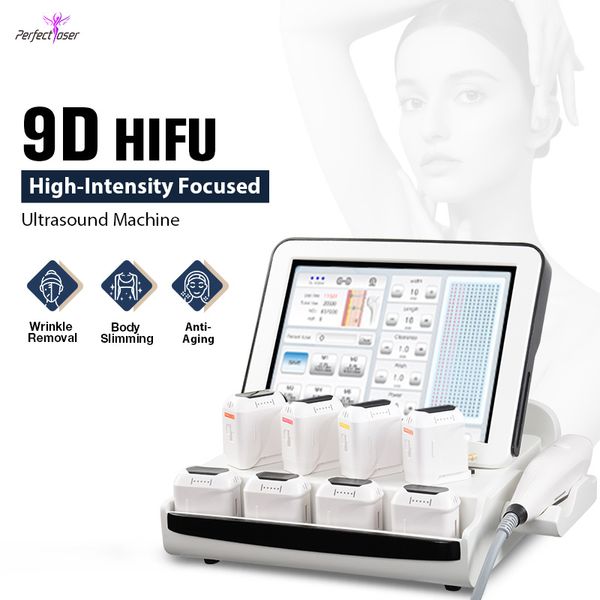 Vente chaude HIFU 9d Machine Face Soulevant la peau serrandage Haute intensité Ultrasons focus Corps minceur acne scarrelle enlève