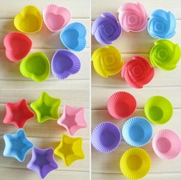 Hot Koop Hoge Kwaliteit 7 cm Cupcake Siliconen Cake Cup Mallen Cake Muffin Cases Siliconen Chocoladevormen Enkele Cupcake Houder Bakken Tools