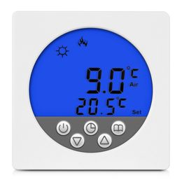 Freeshipping Hot Sale Hoge kwaliteit Precies Vloerverwarming / Waterverwarming Smart LCD-scherm Programmeerbare kamerthermostaat