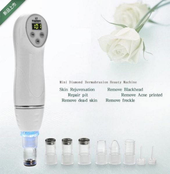 Venta caliente de alta calidad portátil nuevo portátil Mini diamante Peeling microdermoabrasión cuidado de la piel diamante dermoabrasión máquina de belleza (CE)