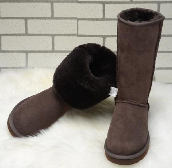 Venta caliente-alta calidad WGG Botas altas clásicas para mujer Botas para mujer Botas para la nieve Botas de invierno Botas de cuero TAMAÑO DE EE. UU. 5--13