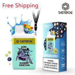Hot Sale in USA wegwerpvapebox 7000 Puffs e-sigaret 5% NIC 10 smaken met lanyard van Tastefog-fabrikant