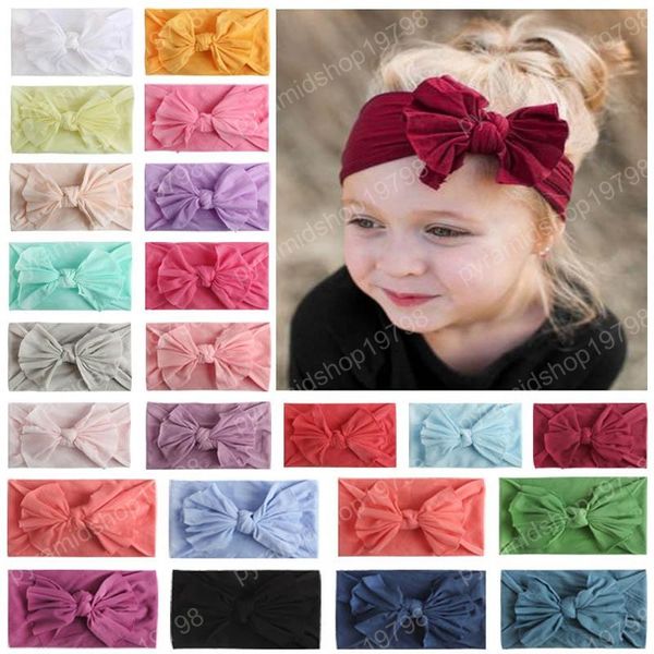 Venta caliente INS nylon recién nacido diseñador diadema lazos para el cabello niñas diseñador diademas bebé diademas niños accesorios para el cabello bandas para la cabeza del bebé