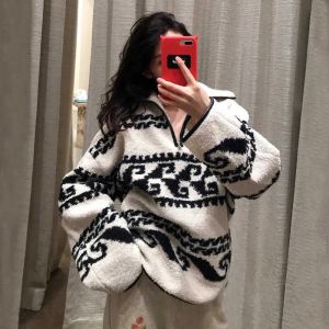 Offre spéciale Isabel Marant Etoile Marner pull femmes pull à fermeture éclair pulls demi-zip manteau polaire