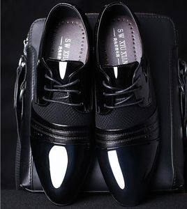 Hot koop-Italiaanse herenschoenen merken bruiloft formele oxford schoenen voor heren puntige teen jurk schoenen sapato masculino