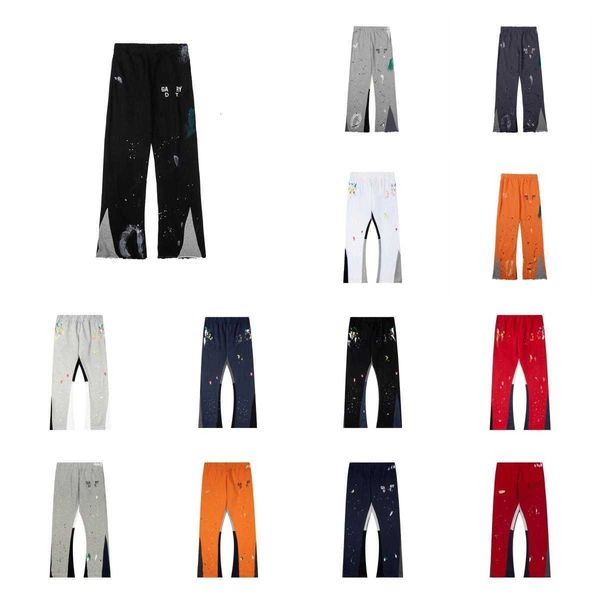 Gran oferta, pantalones vaqueros, galerías, departamentos de sudor, pantalones con estampado de letras moteadas, pareja de mujeres para hombres, versátil, informal, recto, 34