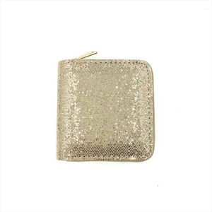 Hot Koop Kandra Nieuwe Womens Portemonnee Klein Goud Glitter Korte Portemonnee Dames Lovertjes Bank Creditcard Bolder Womans Gift Groothandel