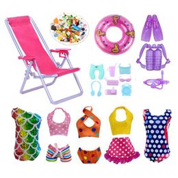 ACCESSOIRES DE MAISON DES DIY DOLLS ET MEUBLES KAWAII 5 SAISSIONS + 10 Bouteilles de boisson +14 pour Barbie DIY Camouflage Toys adapté à la natation dans les installations de la piscine