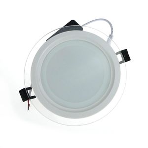 Vente chaude LED Panneau Encastré Dimmable SMD 5630 Celing Lampe Spot Rond Lampes LED Panneau Downlight Avec Couvercle En Verre