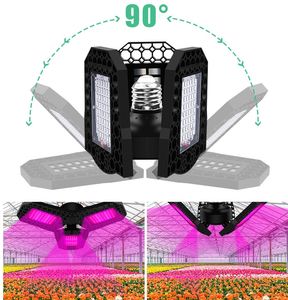 Hot koop led plant groeit lichten drie blad vouwen vervorming plant groei licht bloem planten kwekerij aanvullen licht