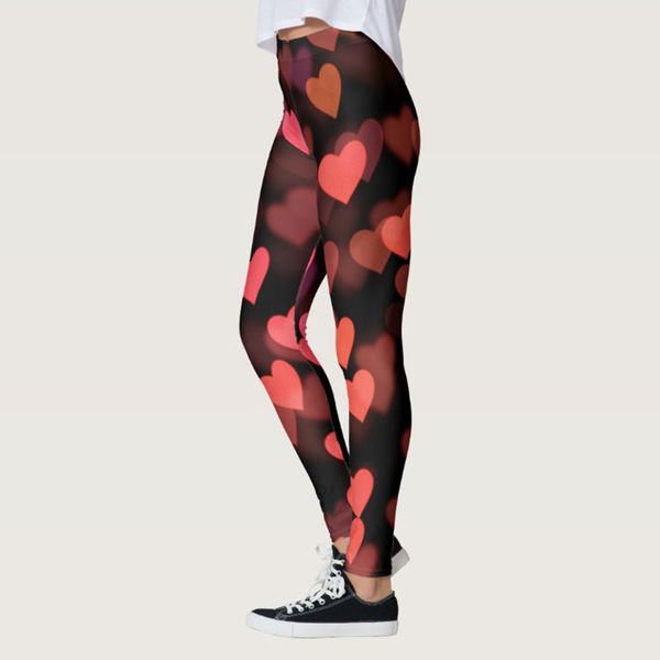 Leggings à vente chaude pour femmes plus taille pantalon imprimé de la Saint-Valentin