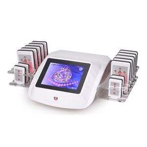 Lipolaser Afslankmachines Laser 14pads Fat Removal Draagbare Beauty Apparatuur Manunaal en Vedio goedgekeurd Freeshipping