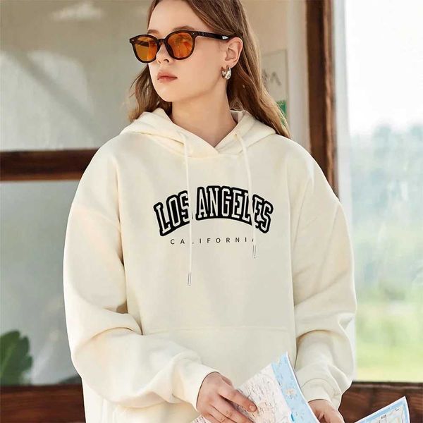 Offre spéciale Los Angeles californie ville lettre impression à capuche pour les femmes chaud surdimensionné sweat décontracté rue Hip Hop vêtements femme