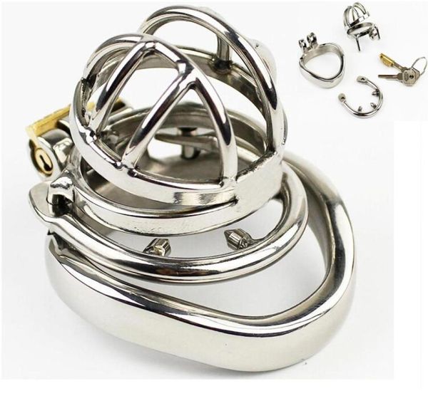 Offre spéciale dispositif masculin nouveau-ceinture en acier pour hommes nouveaux appareils cage à coq avec anneau à pointe amovible 1763521