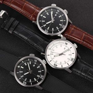 Offre spéciale montre homme montre mécanique mouvement automatique cadran noir bracelet en cuir montre-bracelet pour homme 038