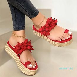 Hot Sale-Marchwind Hot Sales Vrouw Sandalen Platform Bloem Slippers Casual Beach Flip Flops Sandalen Vrouwen Zomer Sexy Hoge Hak Sandal Lady Lady