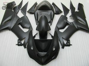 Matte Black Carrosserie Kit Kit voor Kawasaki ZX6R Verkleiningen 2005 2006 Ninja 636 ZX-6R 05 06 ABS Plastic Lichaamsdelen