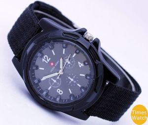 Hot koop heren luxe analoge nieuwe mode trendy sport militaire stijl polshorloge Zwitserse leger quartz horloges gratis verzending