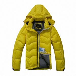 Vente chaude Hommes Canard Vers Le Bas Veste D'hiver Vers Le Bas Manteau Imperméable À Capuchon Vestes D'hiver Épais Veste Chaude Hommes Vestes D'extérieur j8cB #